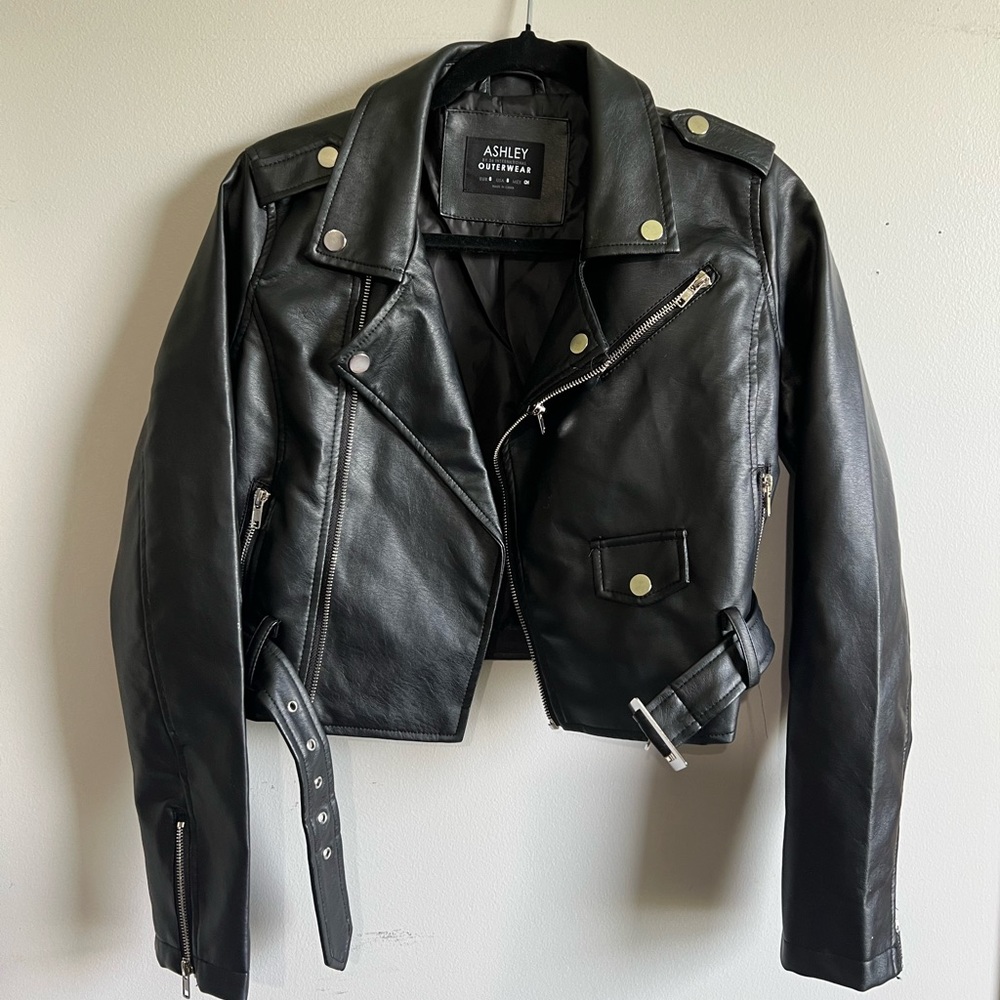 Windsor Cropped Leather Jacket